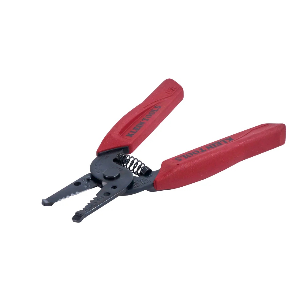 Klein Tools, 11046, Wire Stripper/Cutter, 16-26 AWG, Hardened Steel, 6.25 in, Textured Handles, Red - Image 11