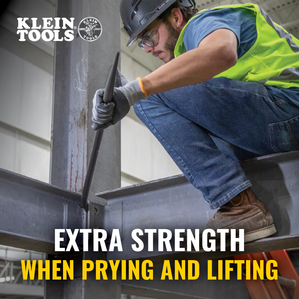 Klein Tools, 3241, Connecting Bar, 30 in; 3/4 in Hex, Straight Chisel-End, Forged Steel - Image 3