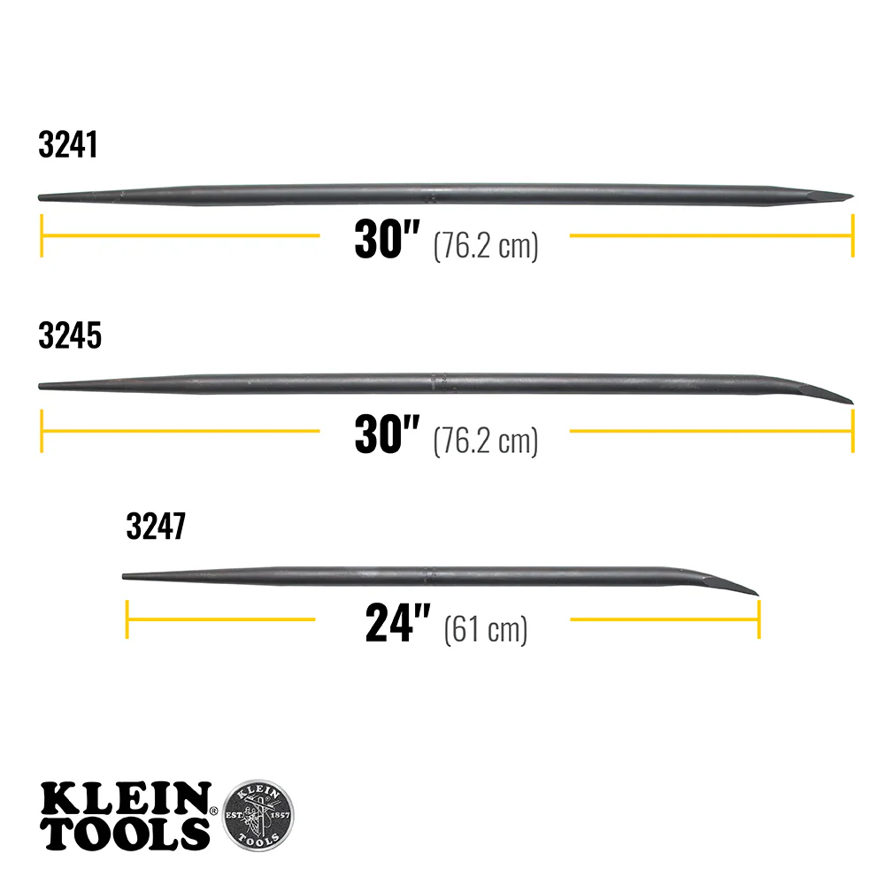 Klein Tools, 3241, Connecting Bar, 30 in; 3/4 in Hex, Straight Chisel-End, Forged Steel - Image 4