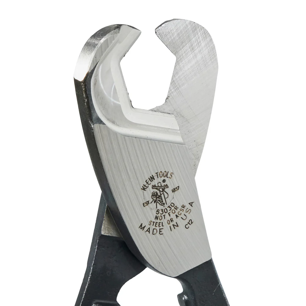 Klein Tools, 63030, Cable Cutter, 1-Inch Capacity, Heat-Treated Steel Blades, Plastic-Dipped Handles - Image 6