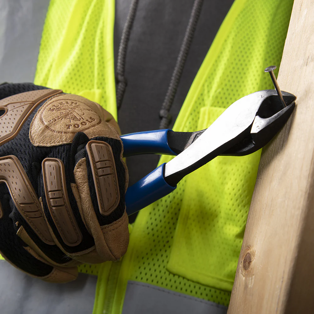 Klein Tools, D2000-48, Diagonal Cutting Pliers, 8 in, Angled Head, High-Leverage, Plastic-Dipped Handles - Image 7