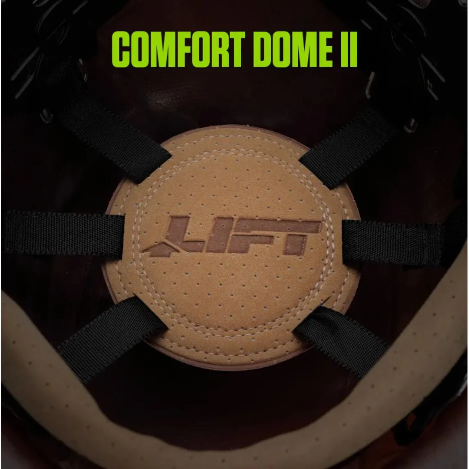 LIFT Safety HDFM-17KG DAX Carbon Fiber Full Brim Hard Hat - Ratchet Suspension - Matte Black - Image 6